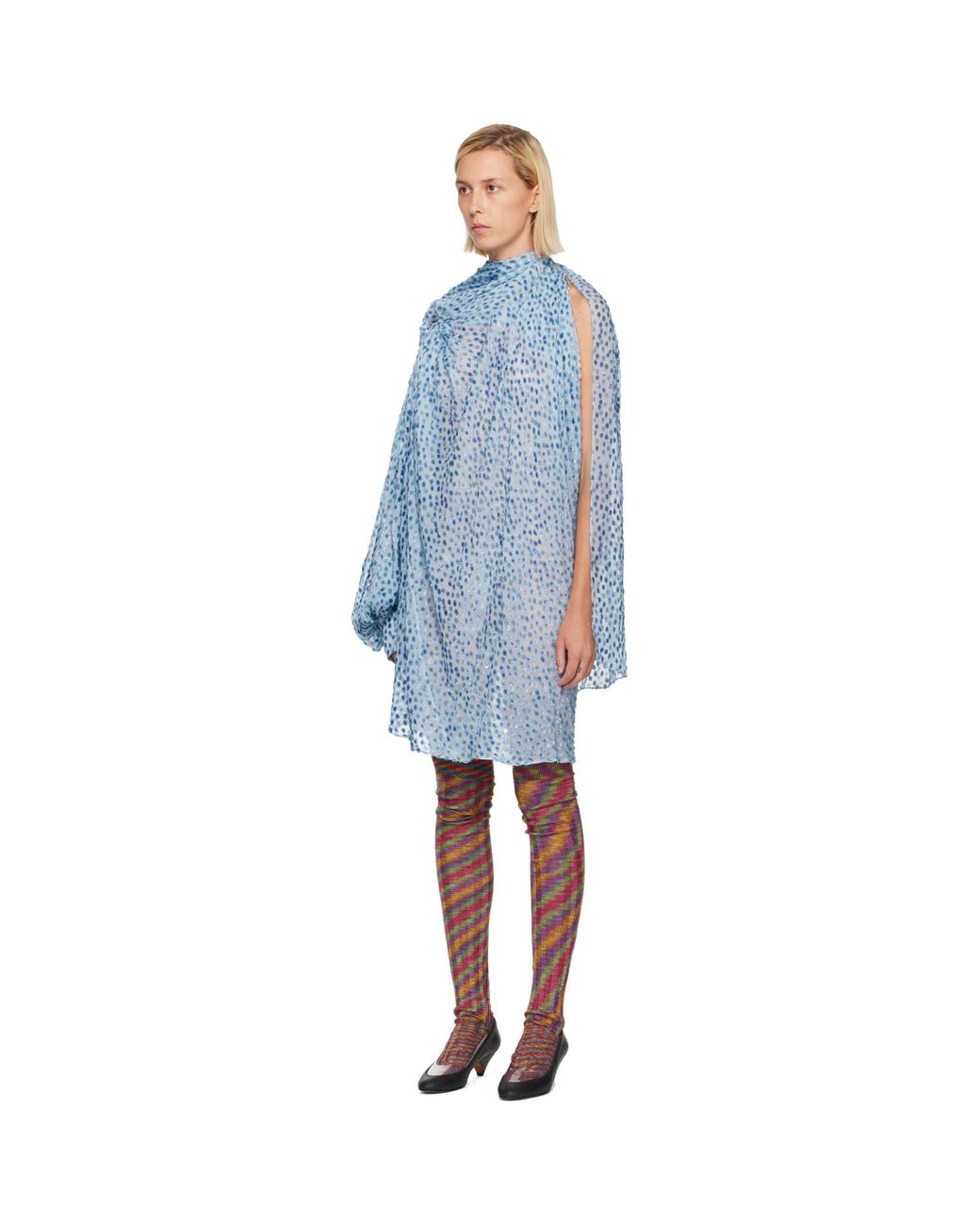 Kiko Kostadinov Blue Caspian Minidress