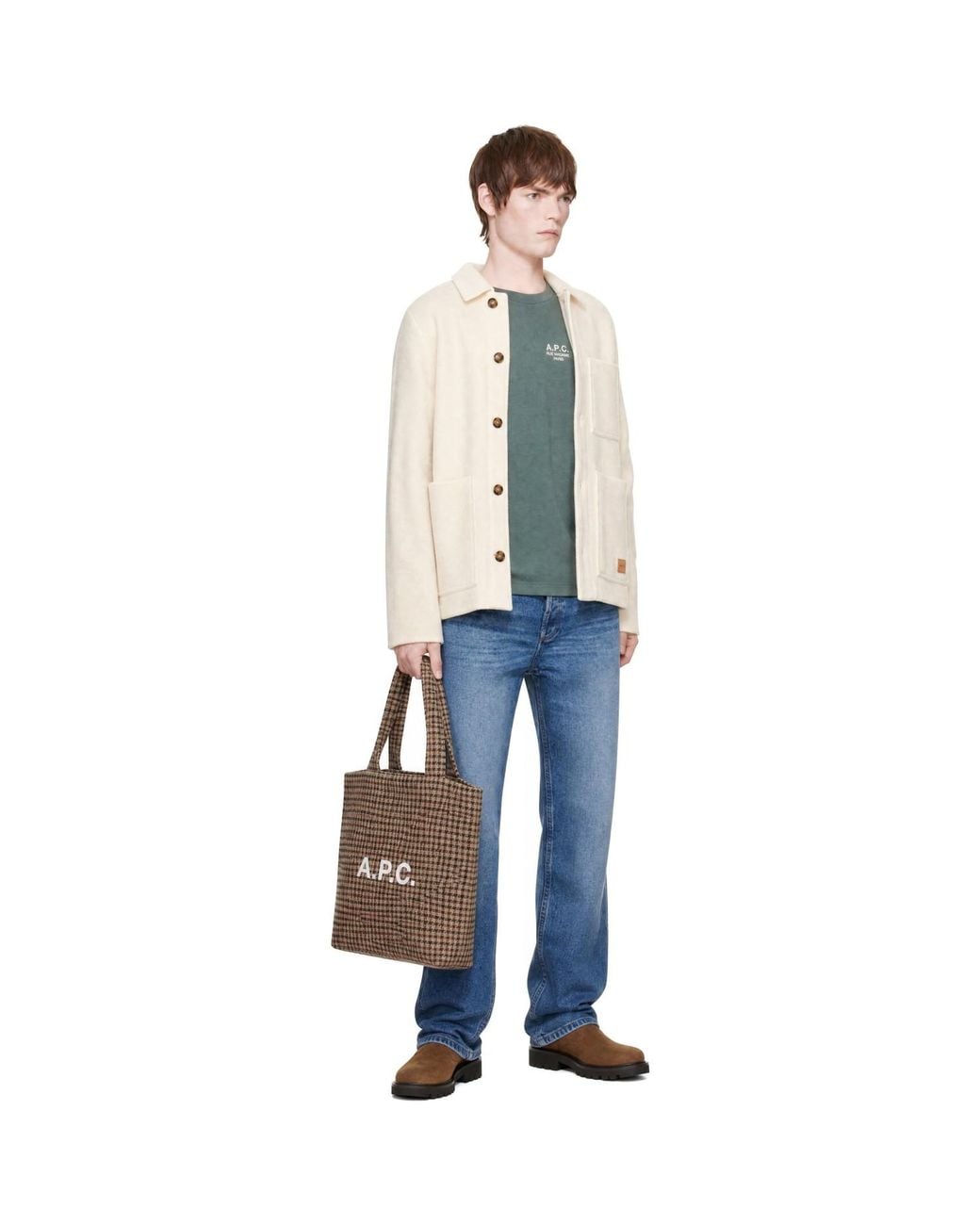 A.P.C. Natural Off- Emile Patch Jacket for men