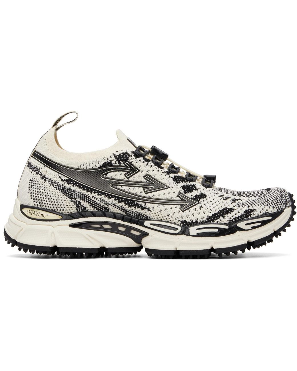 Off-White c/o Virgil Abloh Black Off- Off- 'be Right Back' Knit Sneakers