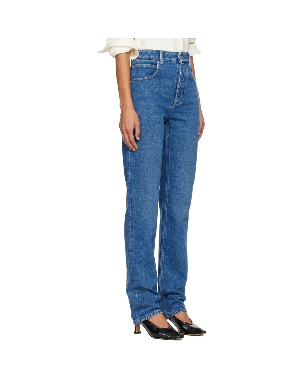 Bottega Veneta Blue Faded Denim Jeans