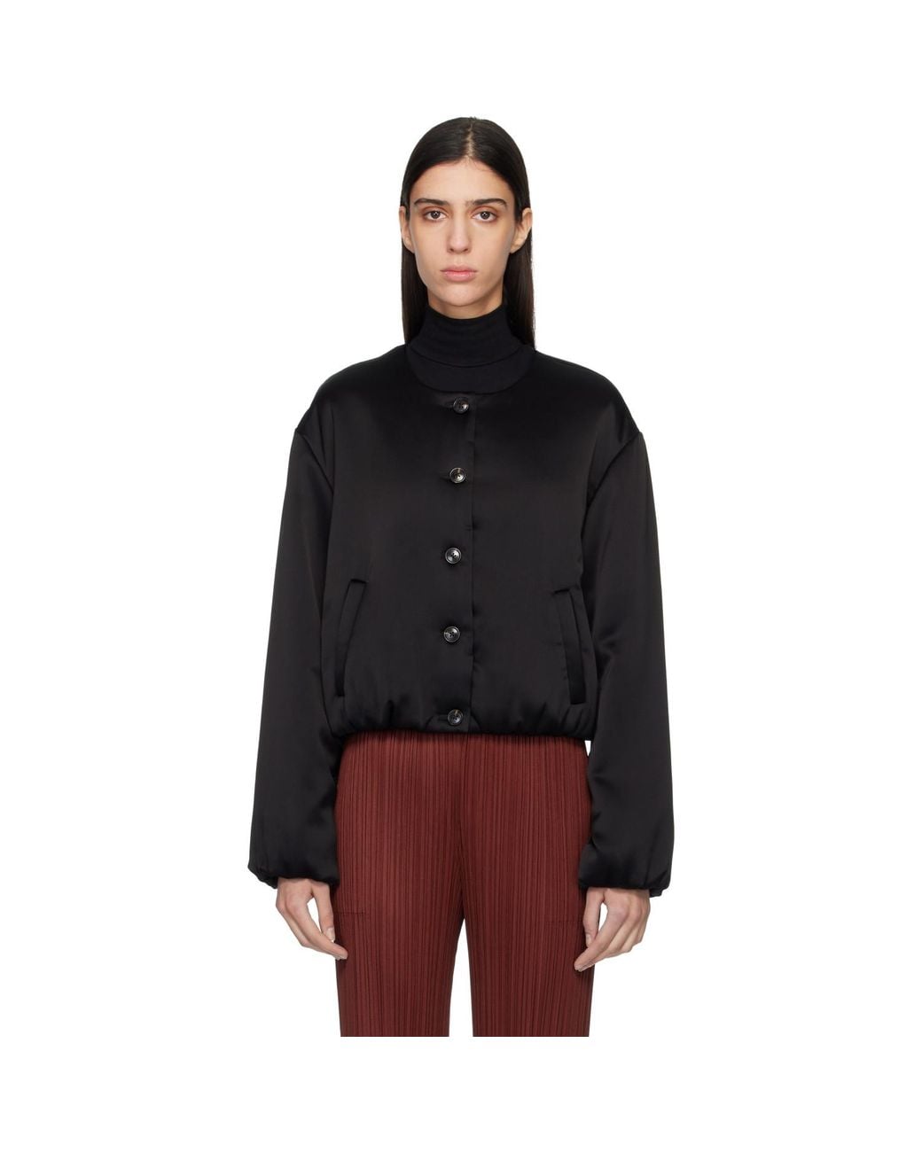 Leset Black Barb Bomber Jacket