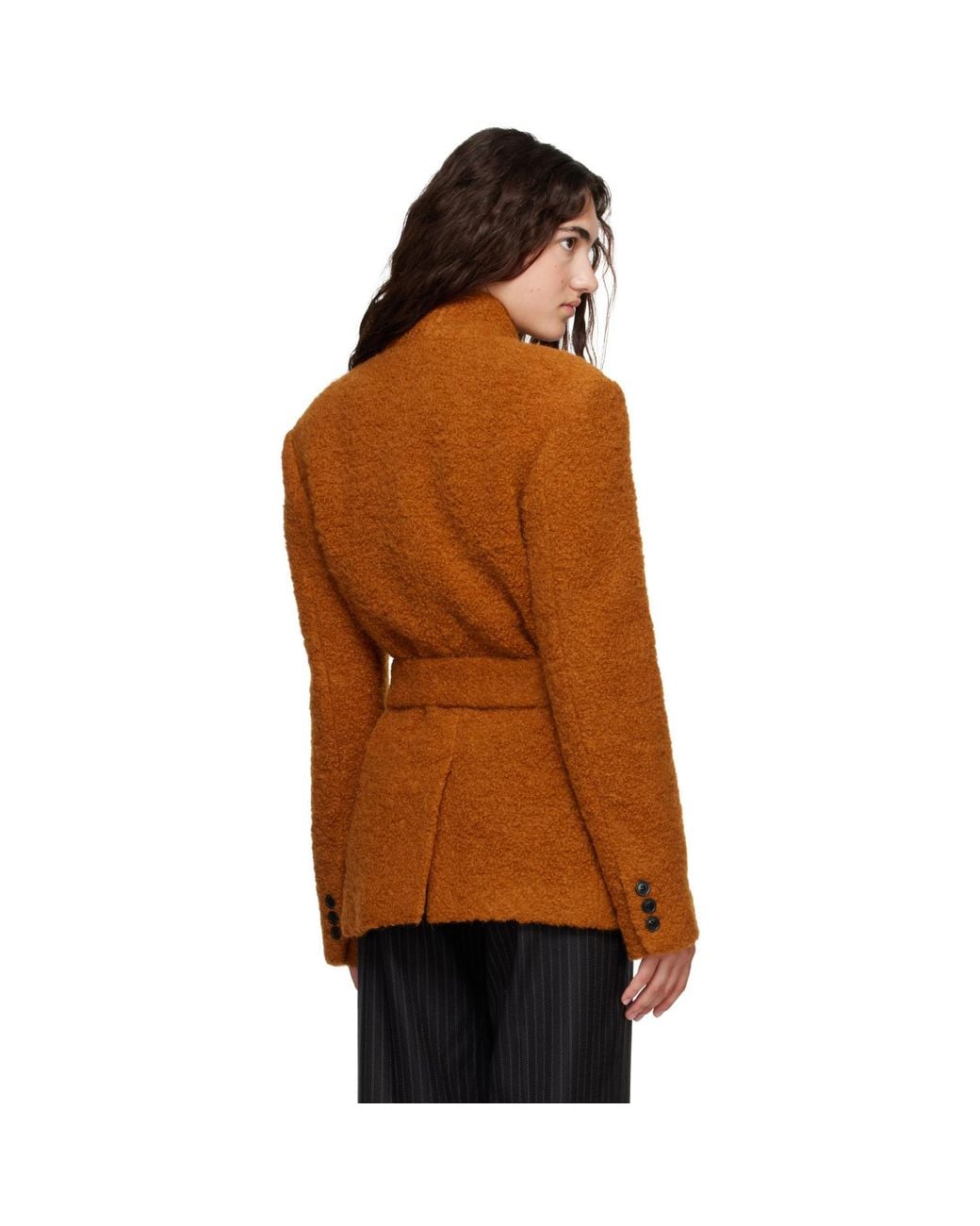 Isabel Marant Brown Tan Syndra Alpaca Bouclé Jacket
