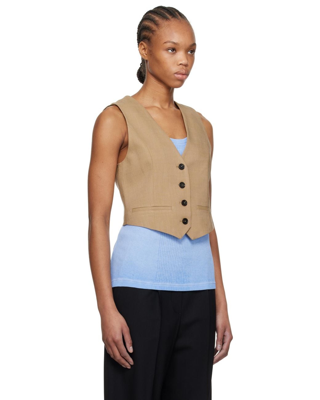 MSGM Black Button Vest