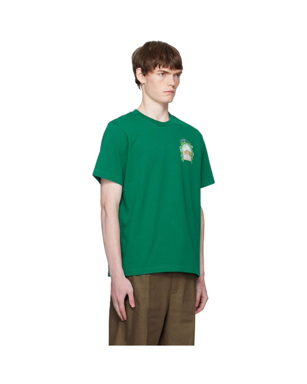 Casablanca Green L'Arche De Tennis Short-Sleeve T-Shirt for men