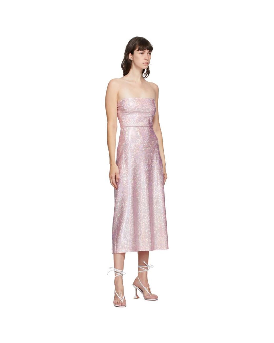 Saks Potts Synthetic Pink Shimmer Jepska Dress | Lyst Canada