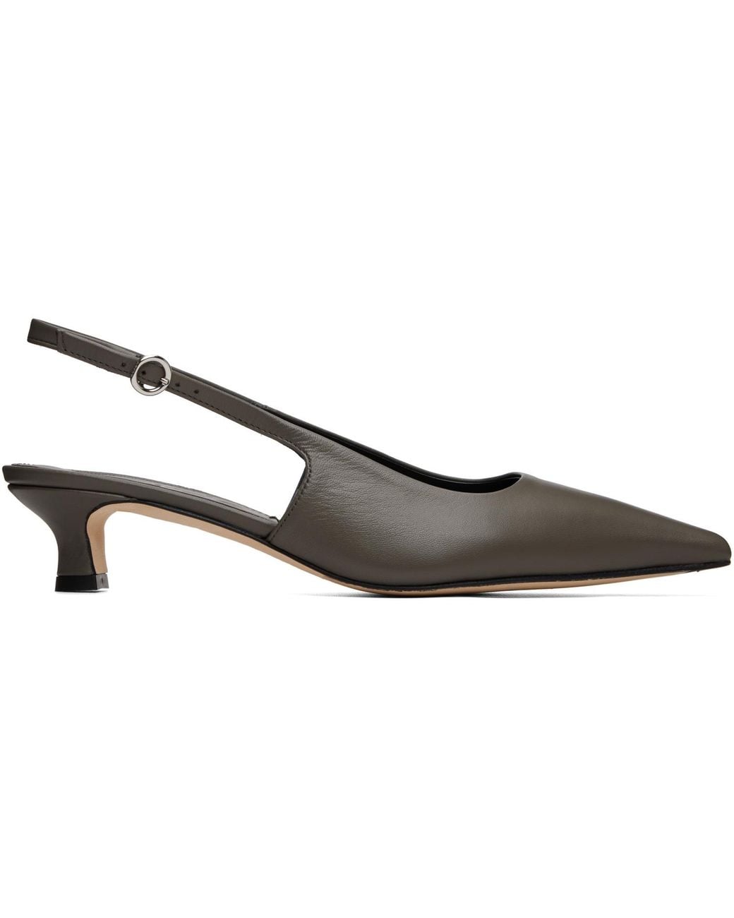 Aeyde Brown Catrina Slingback Heels
