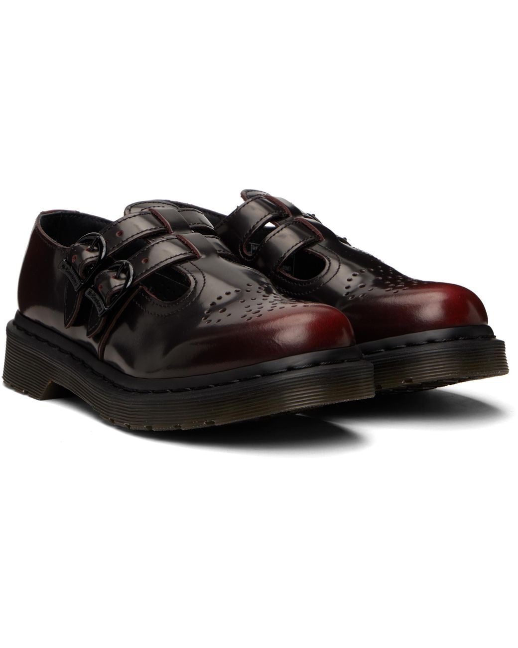 Dr. Martens Black Burgundy 8065 Mary Jane Loafers