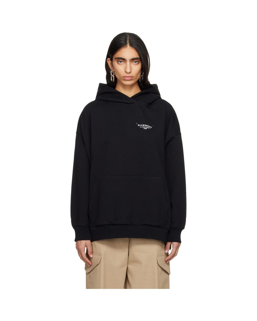 Pull À Capuche Noir À Logos Givenchy en coloris Black