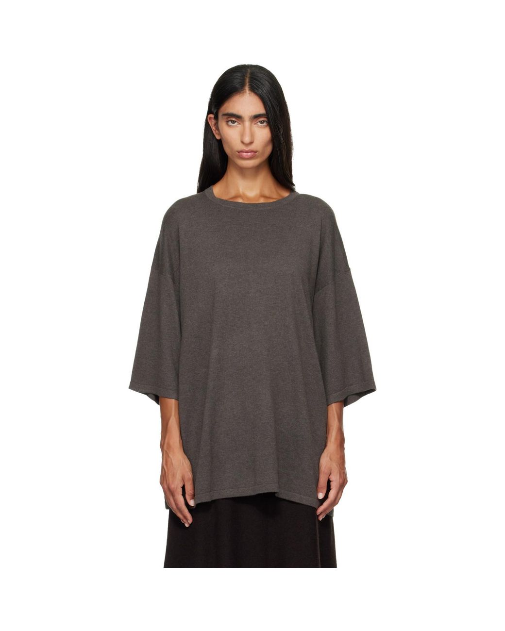 Lisa Yang Gray Taupe Agnette T-Shirt