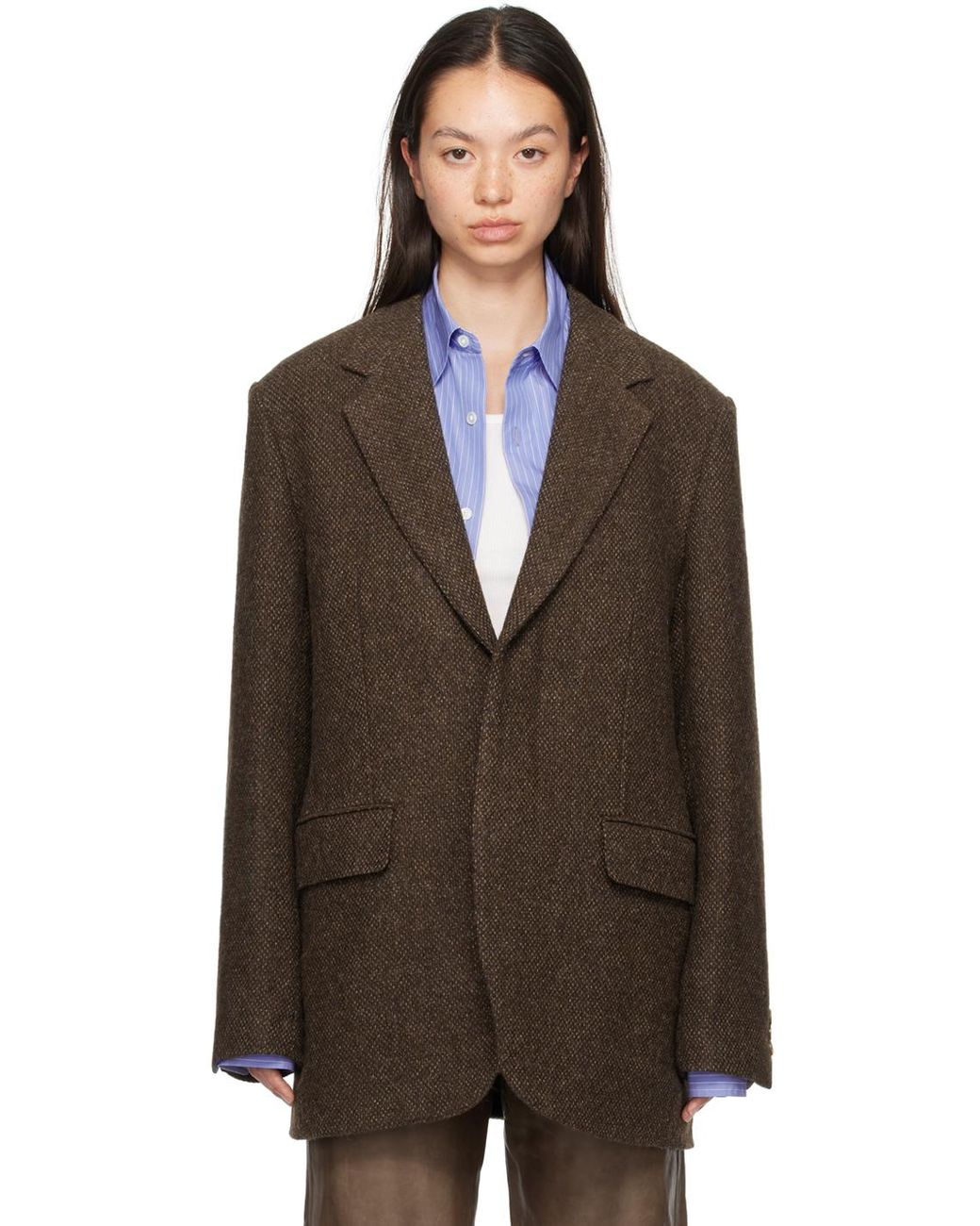 オーラリー 24awシェットランドウールツイードジャケット AURALEE