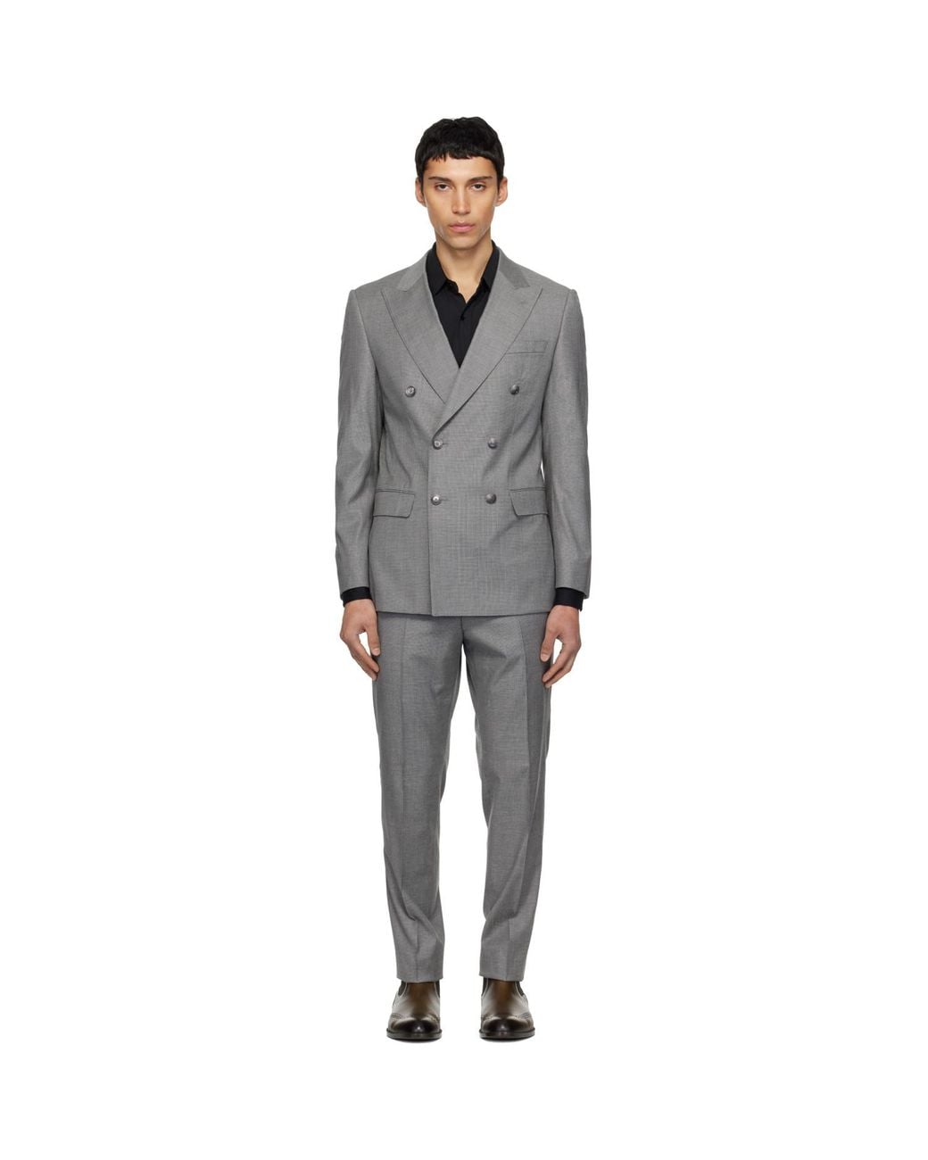 Boss Black Houndstooth Suit for men
