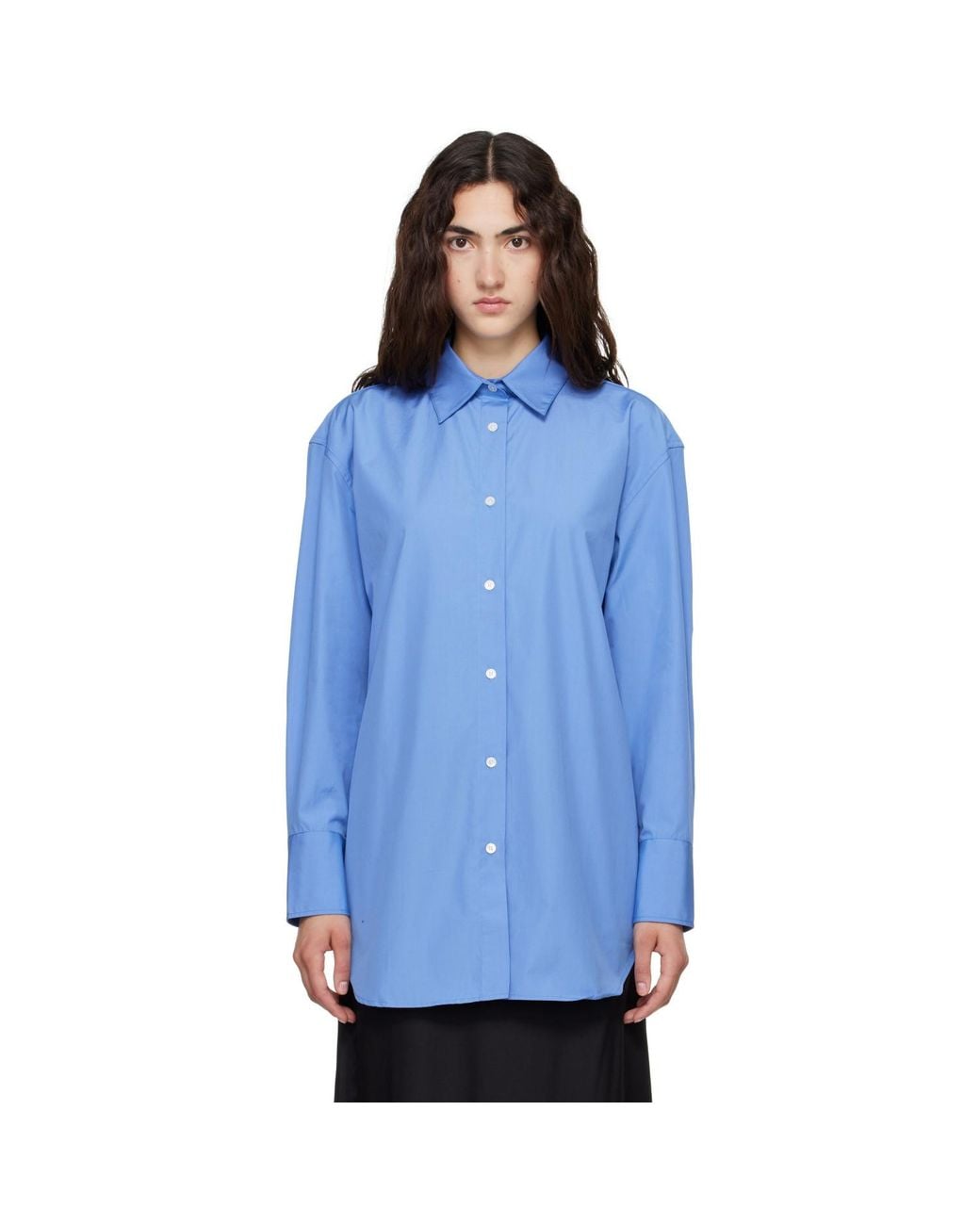 Anine Bing Blue Plaza Shirt