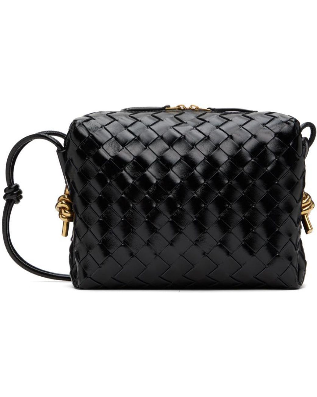 Bottega Veneta® Women's Small Loop Camera Bag in Black. Shop online now.
