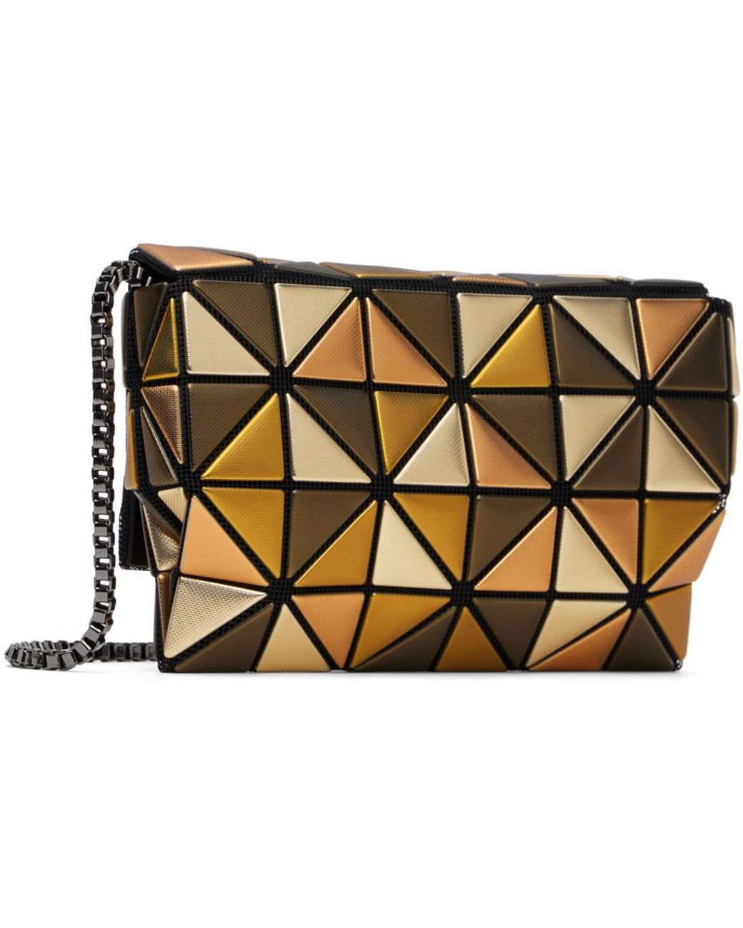 Bao Bao Issey Miyake Bronze Platinum Mix Crossbody Bag in Black