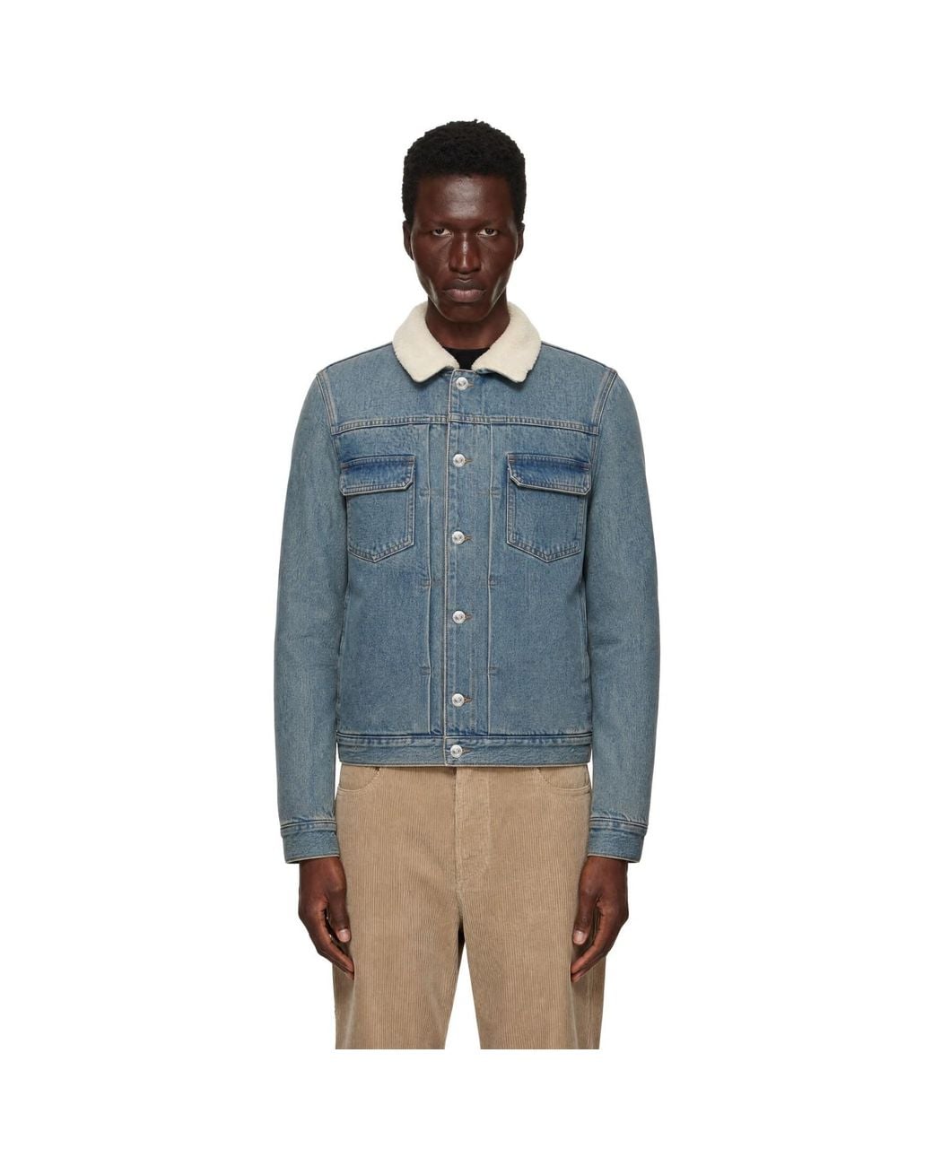 A.P.C. Blue Justin Denim Jacket for men