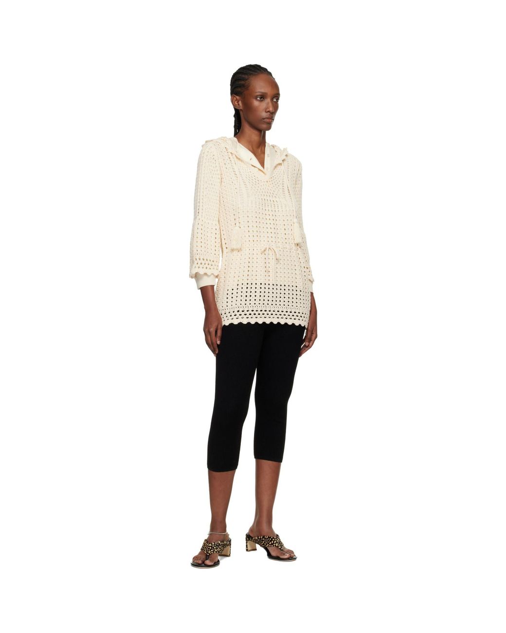 Isabel Marant Black Off- Zaelle Summer Crochet Knit Minidress