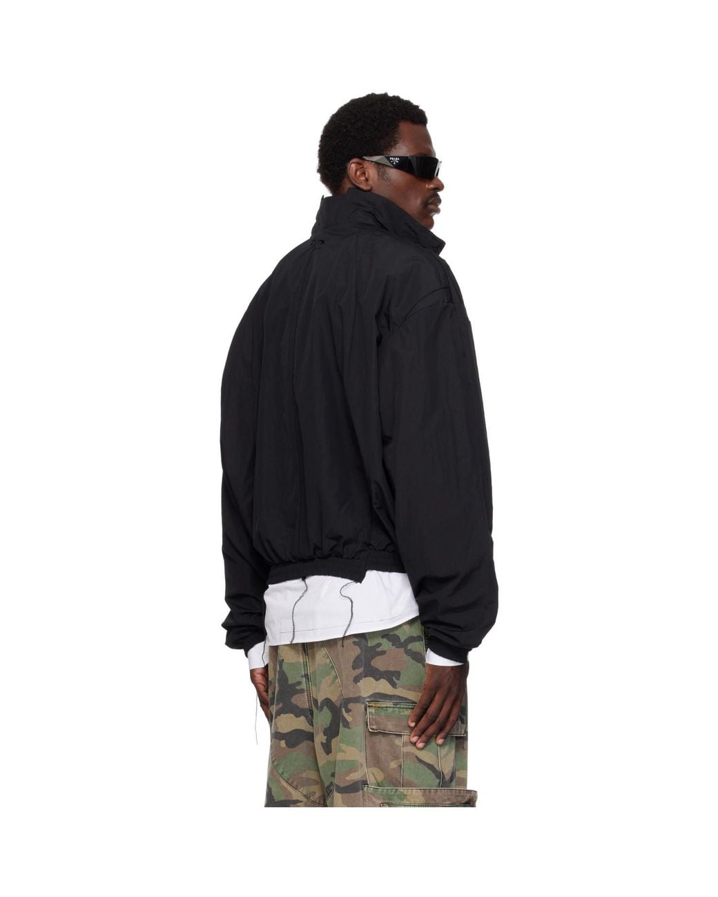 Vetements Black Cut-Up Track Jacket for men