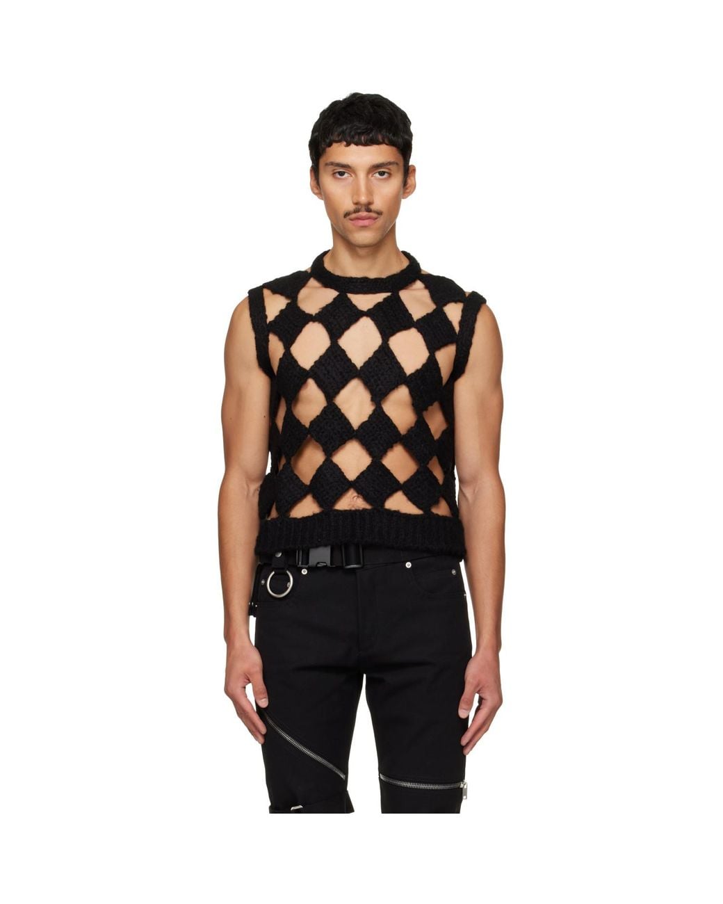 Rick Owens Black Tower Sarutanya Tank Top for men