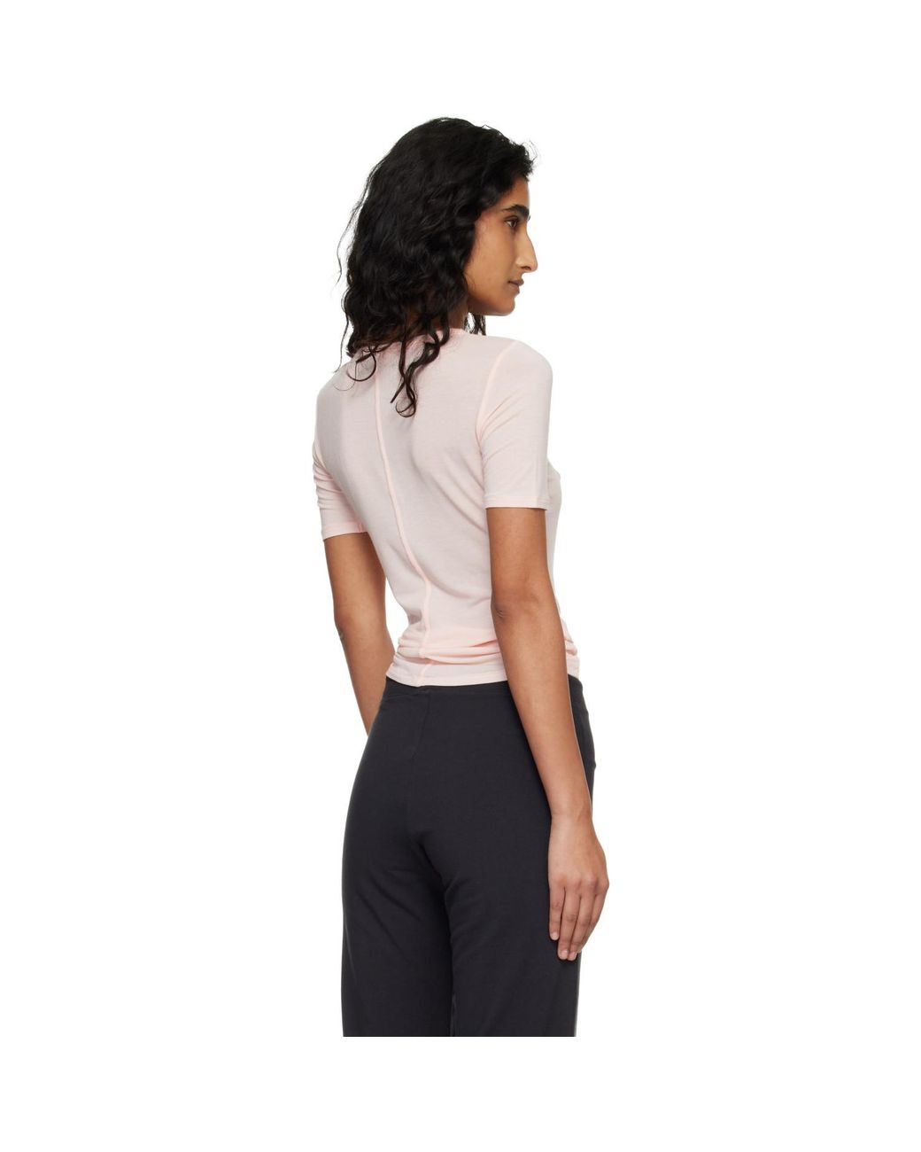 Skims Black Sheer Modal Long T-Shirt