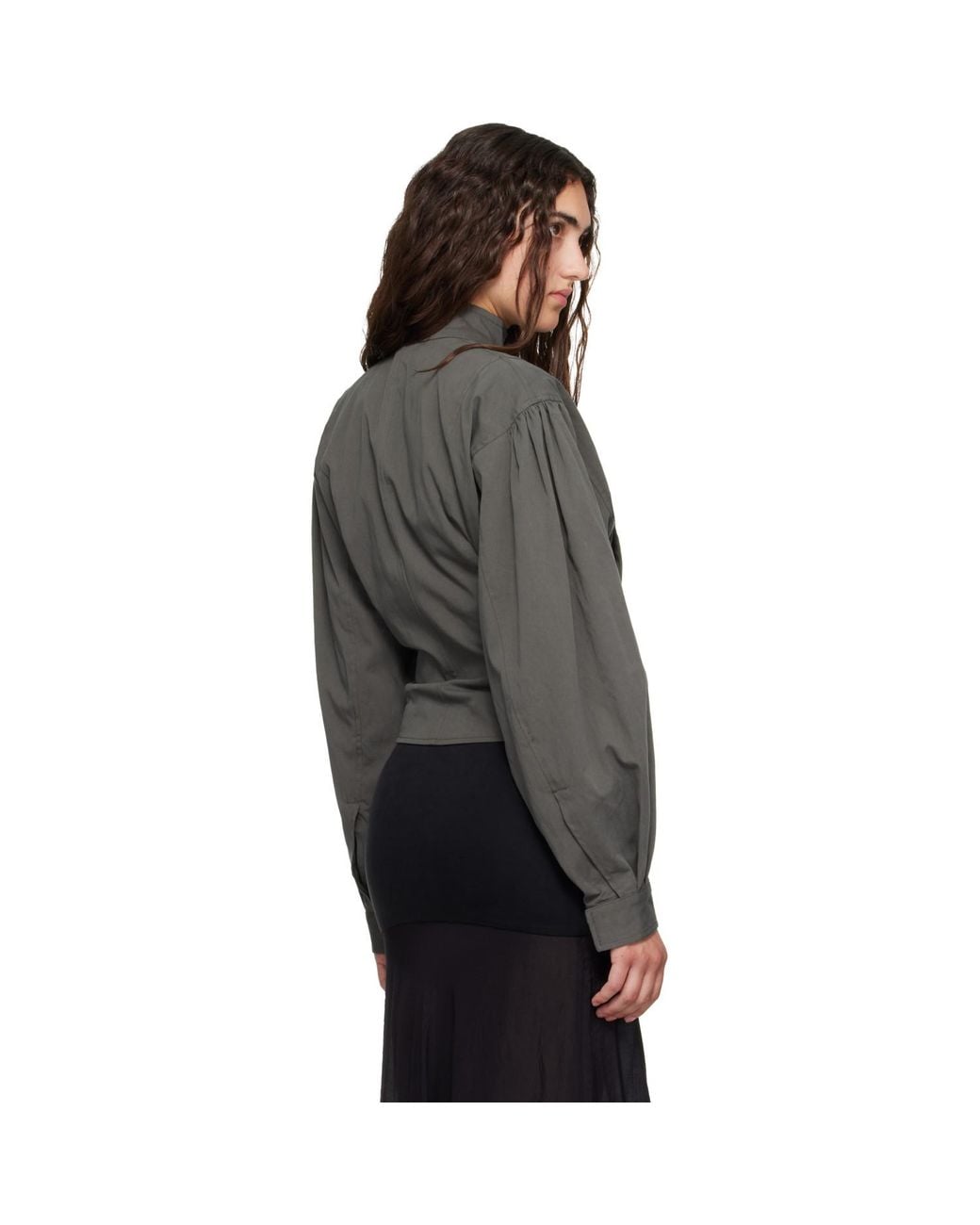 Belle Anna Gray Khaki Globo Jacket