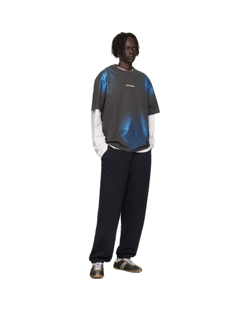 Acne Black Cotton Sweatpants for men
