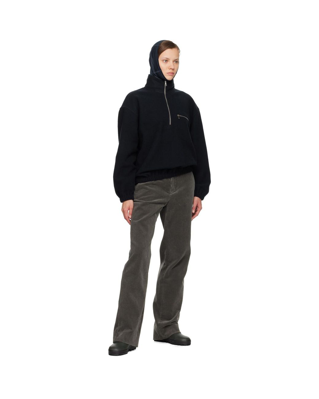 Rier Blue Ssense Exclusive Cache-Cou Jersey Wool Neck Warmer
