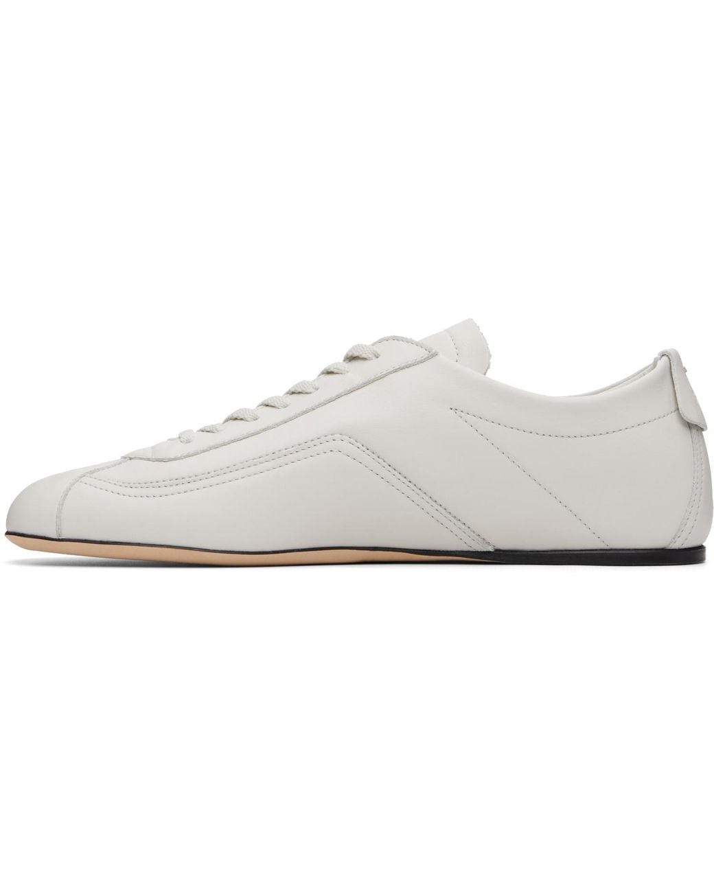 Boss White Ded Logo Nappa-Leather Sneakers for men