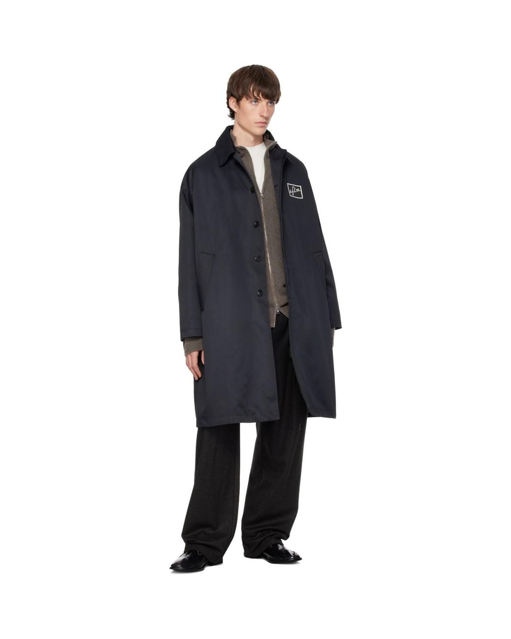 Song For The Mute Black Double Pleated Trousers for men