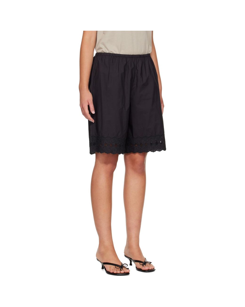 Sandy Liang Blue Pepita Shorts