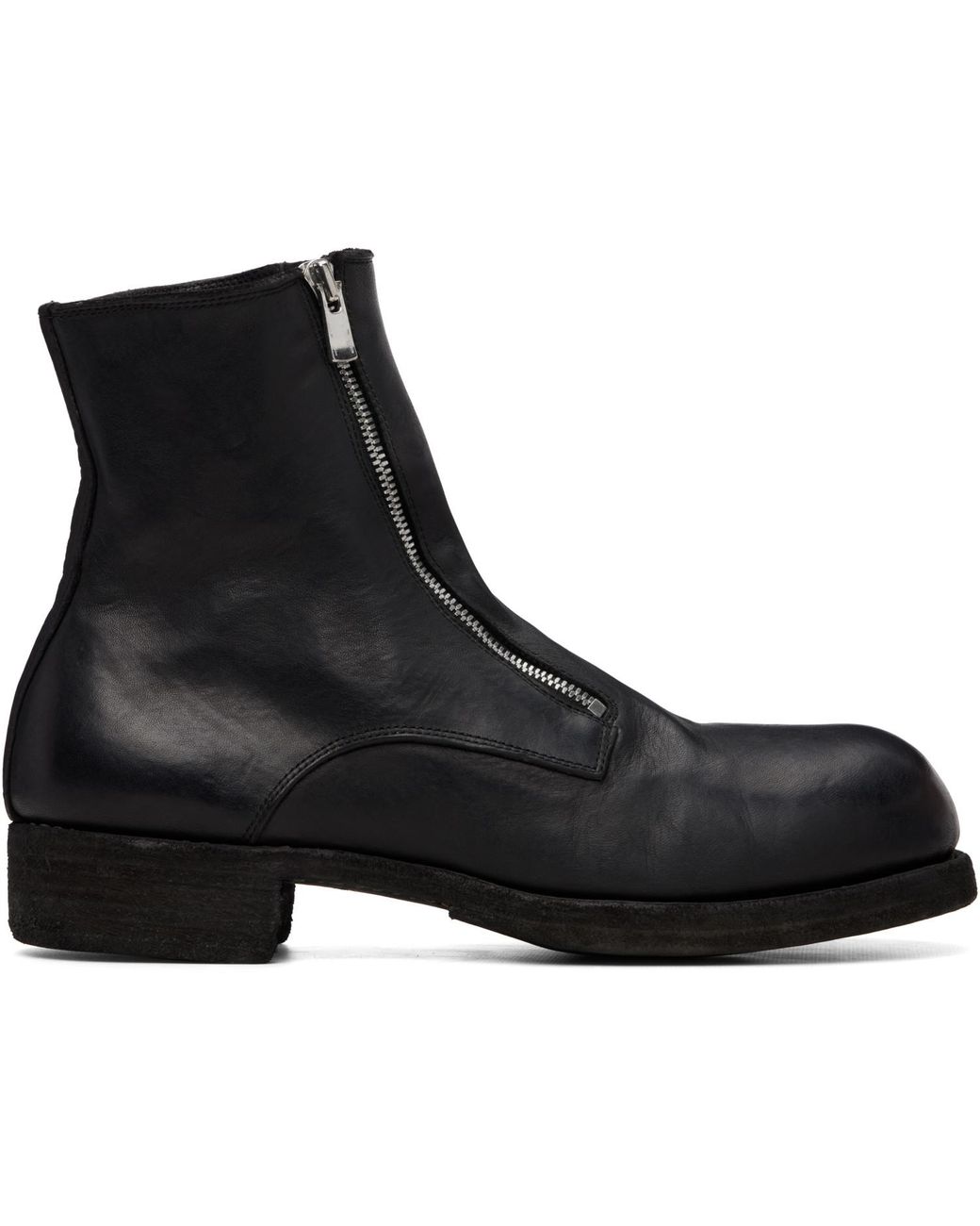 Guidi Black Gr07Fz Zip Up Boots for men