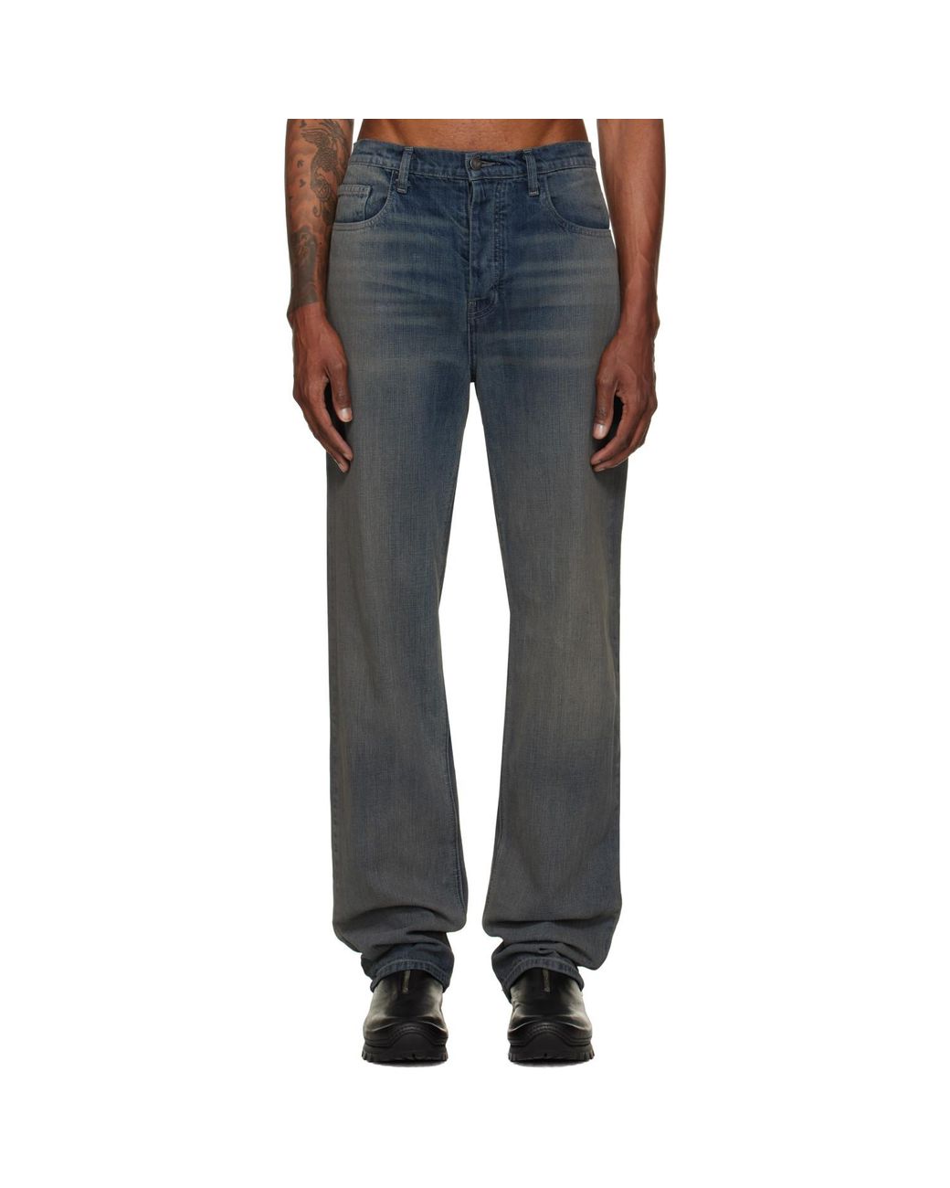 ALEXANDER DIGENOVA Blue Straight Leg Jeans for men