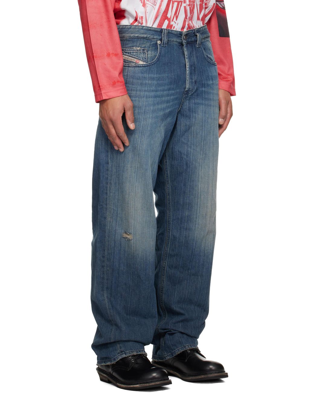 DIESEL Relaxed 2001 D-Macro Jeans in Blue for Men | Lyst