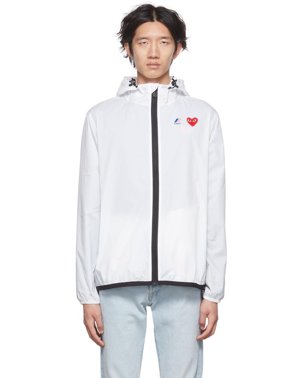 K-way Edition Nylon Jacket COMME DES GARÇONS PLAY pour homme en coloris  Blanc | Lyst
