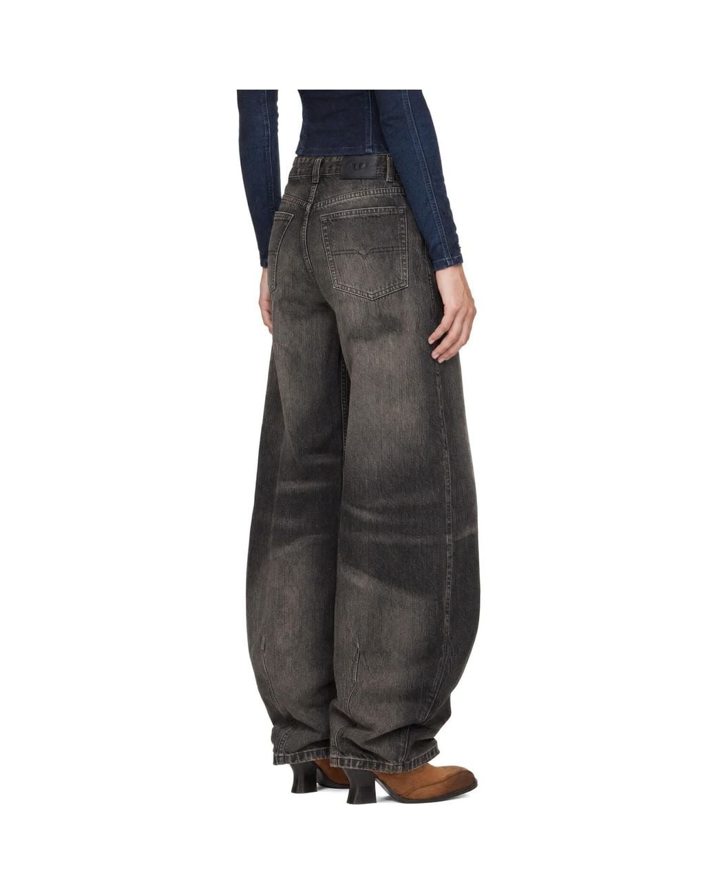 DIESEL Black Relaxed High Waist 1987 D-Khelz Jeans