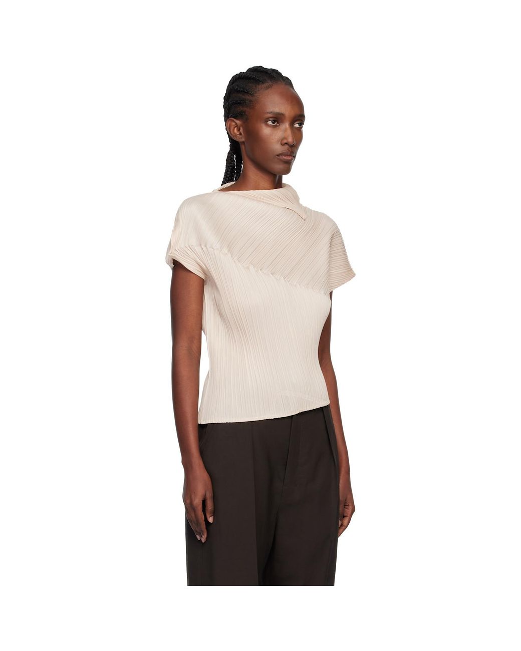 Pleats Please Issey Miyake Leap Top in Black | Lyst