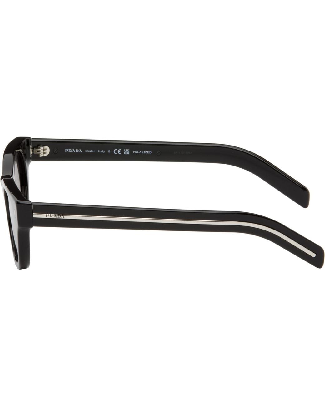 Prada Gray Oval Sunglasses for men
