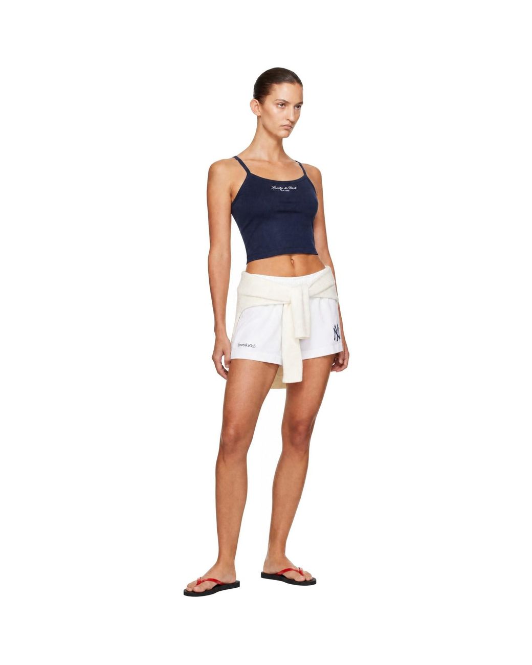 Sporty & Rich Blue Signature Ny Box Tank Top