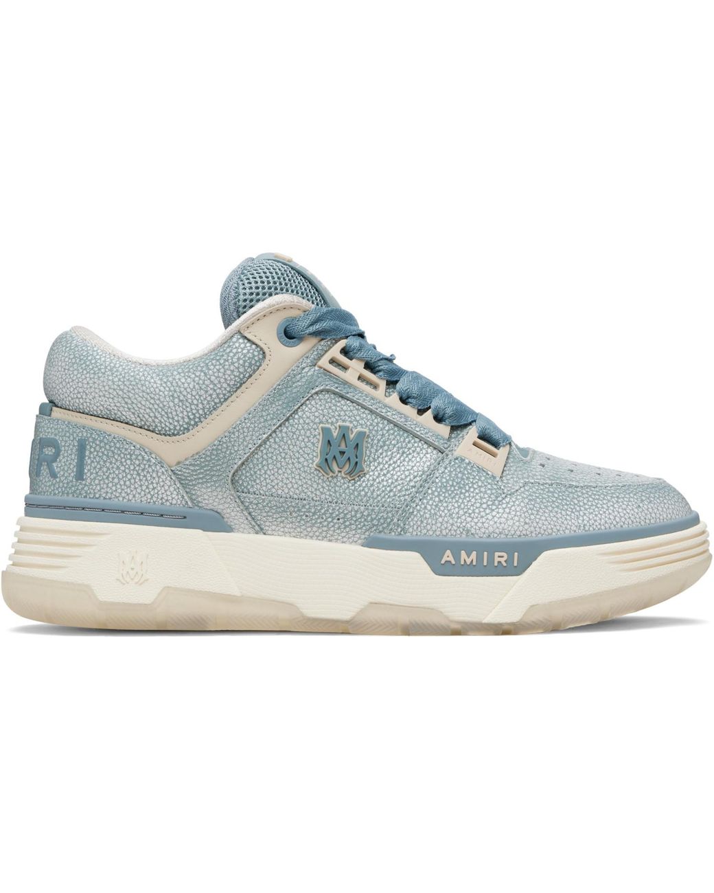Amiri Blue Pebbled Ma-1 Sneakers for men