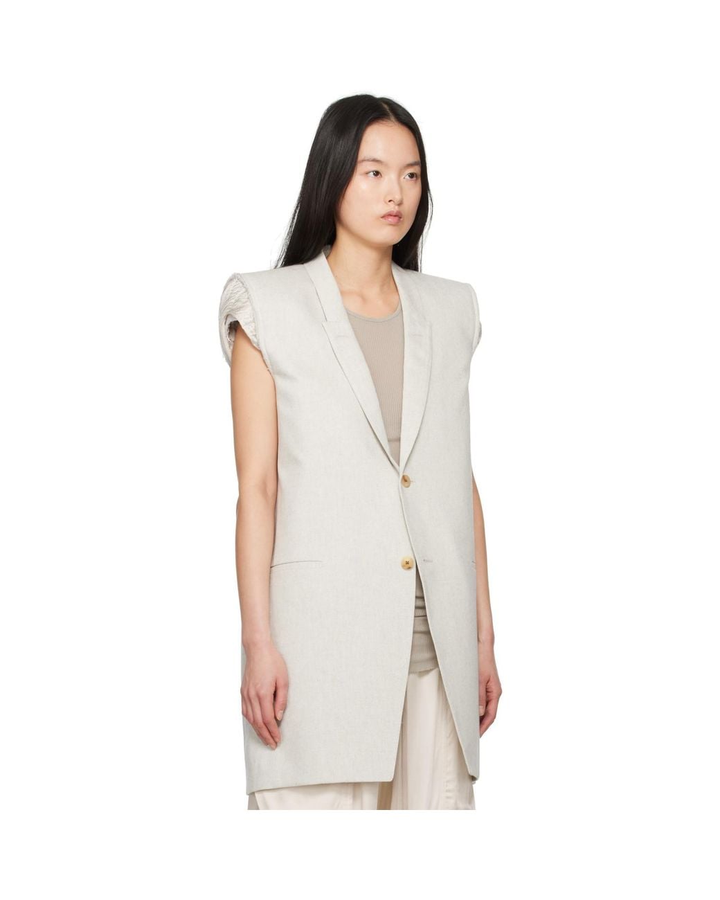 Rick Owens Multicolor Off- Hollywood Dirt Tailored Sl Denim Blazer