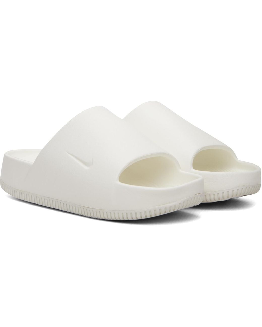 Nike White Calm Slides