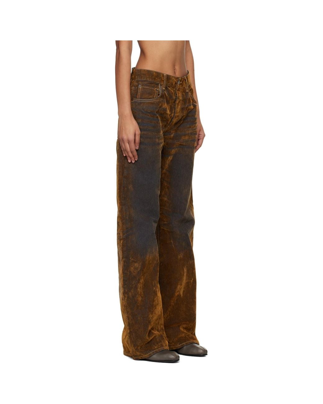 Acne Black 2021 Flocked Denim Jeans