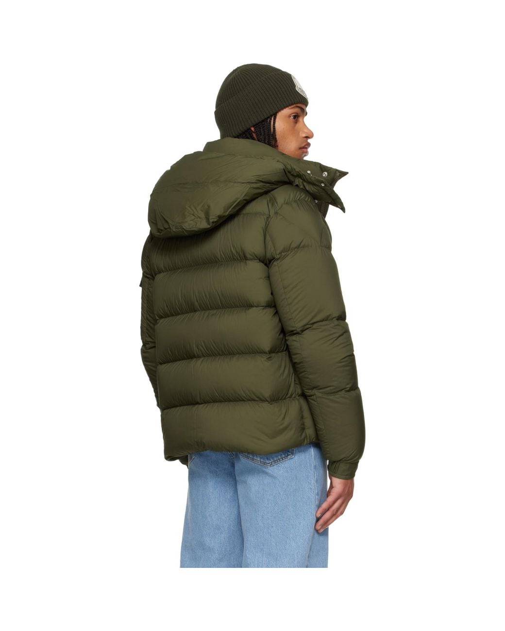 Moncler Green Maya 70 Hooded Short Down Jacket for men