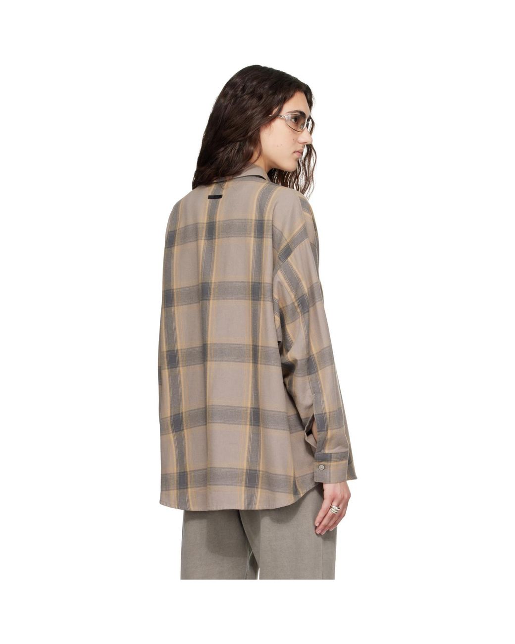 Fear Of God Brown Taupe Button Up Shirt
