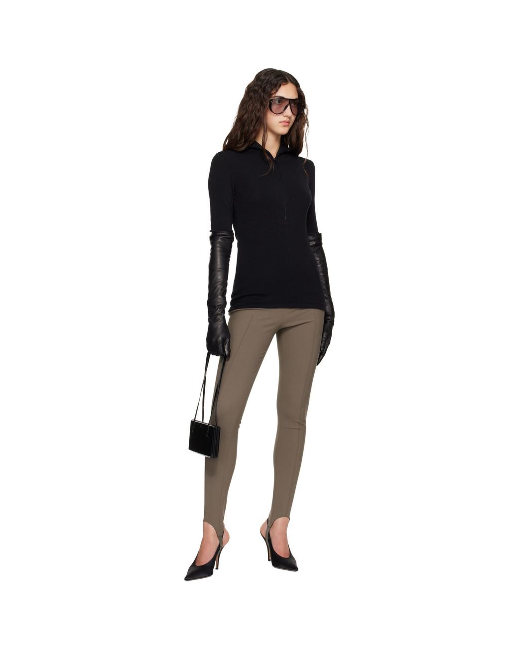 Mugler Black Column Jersey Jacket