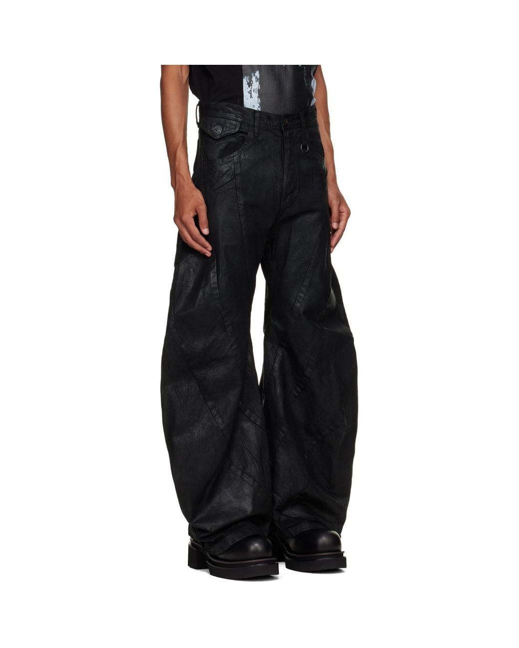 Julius Black Bending Tuba Jeans for men