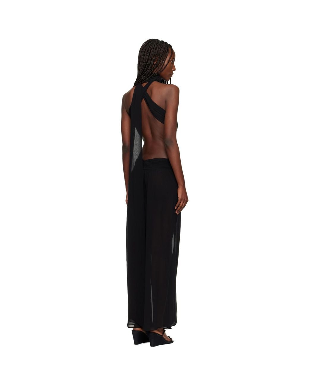 GUIZIO Black Marais Maxi Dress