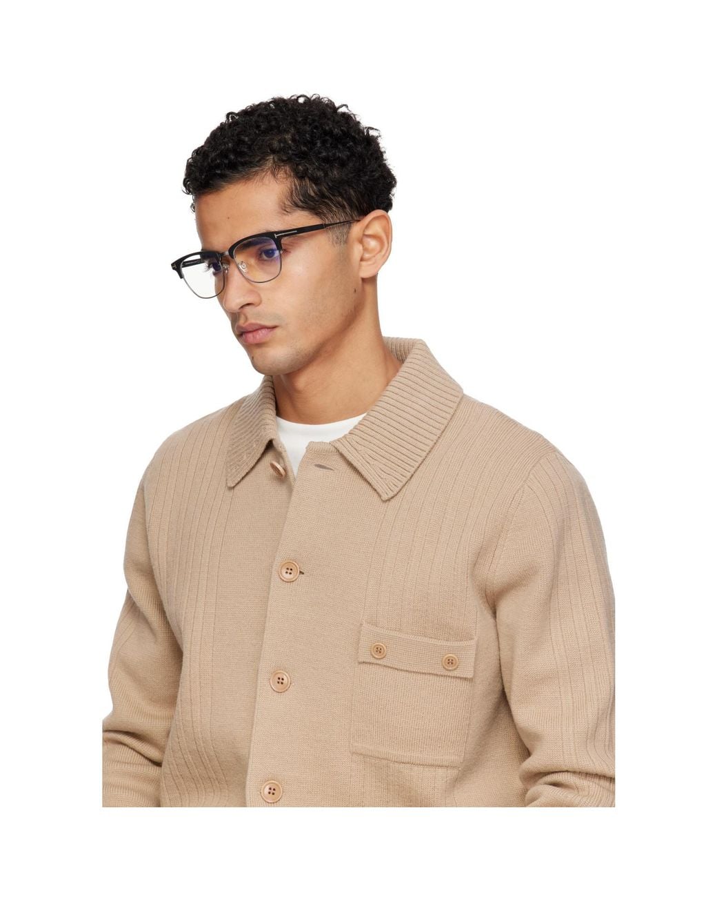Tom Ford Black Square Glasses for men