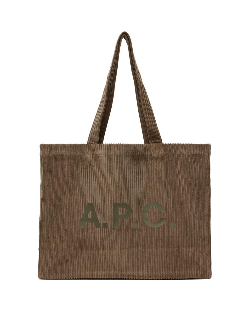 A.P.C. Brown Taupe Diane Shopping Tote for men