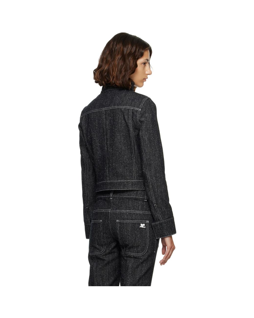 Courreges Black Denim Tweed Jacket