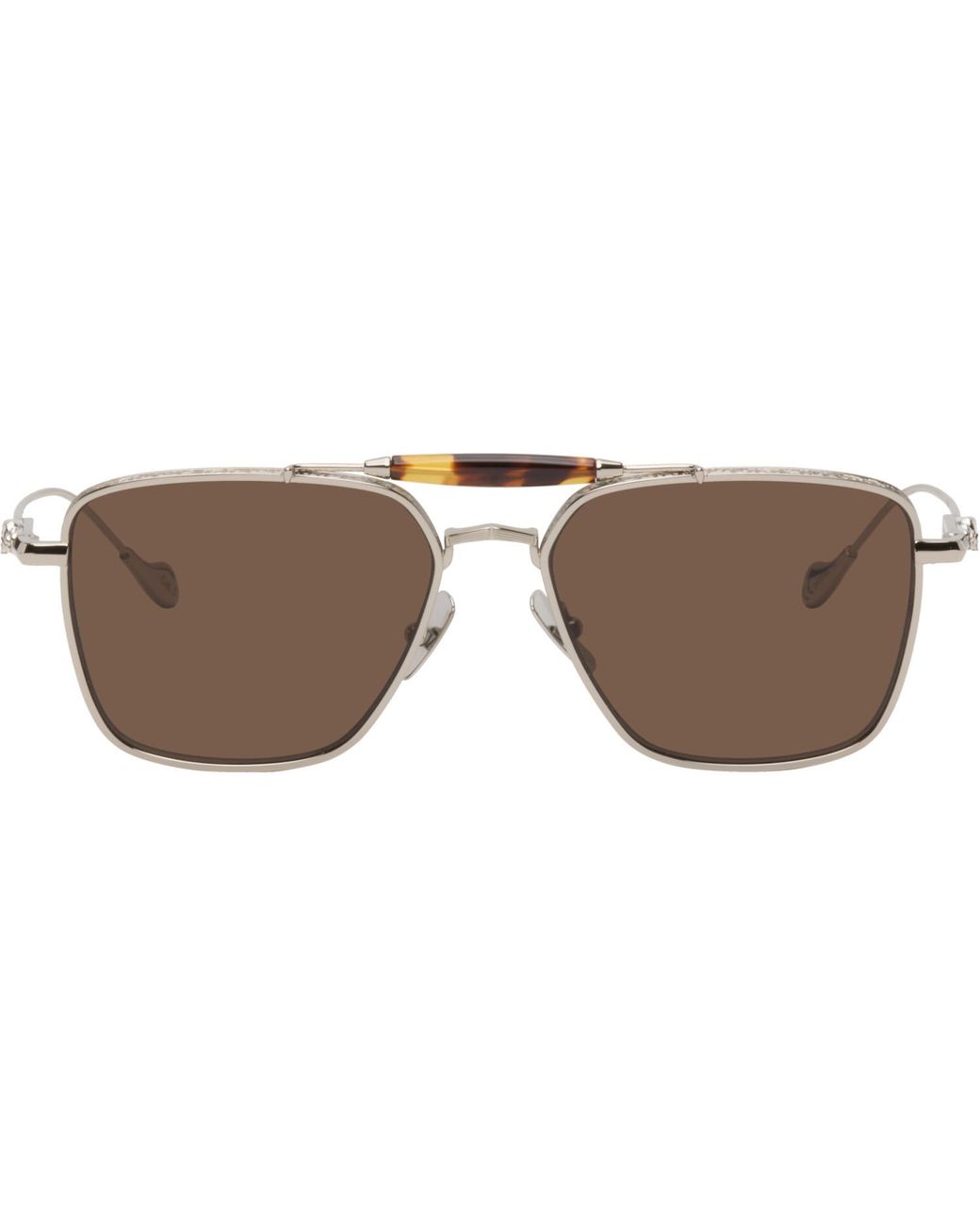 Cutler & Gross Brown The Great Frog Edition Capri Rectangular Sunglasses for men